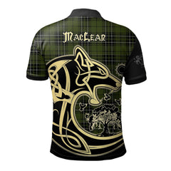 Clan MacLean Hunting Tartan Polo Shirt Viking Wolf YS53 MacLean Hunting Tartan Tartan Polo   