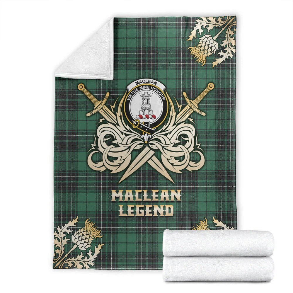 Clan MacLean Hunting Ancient Tartan Gold Courage Symbol Blanket XQ29 Clan Hall Tartan Today   