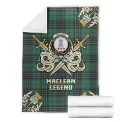 Clan MacLean Hunting Ancient Tartan Gold Courage Symbol Blanket XQ29 Clan Hall Tartan Today   