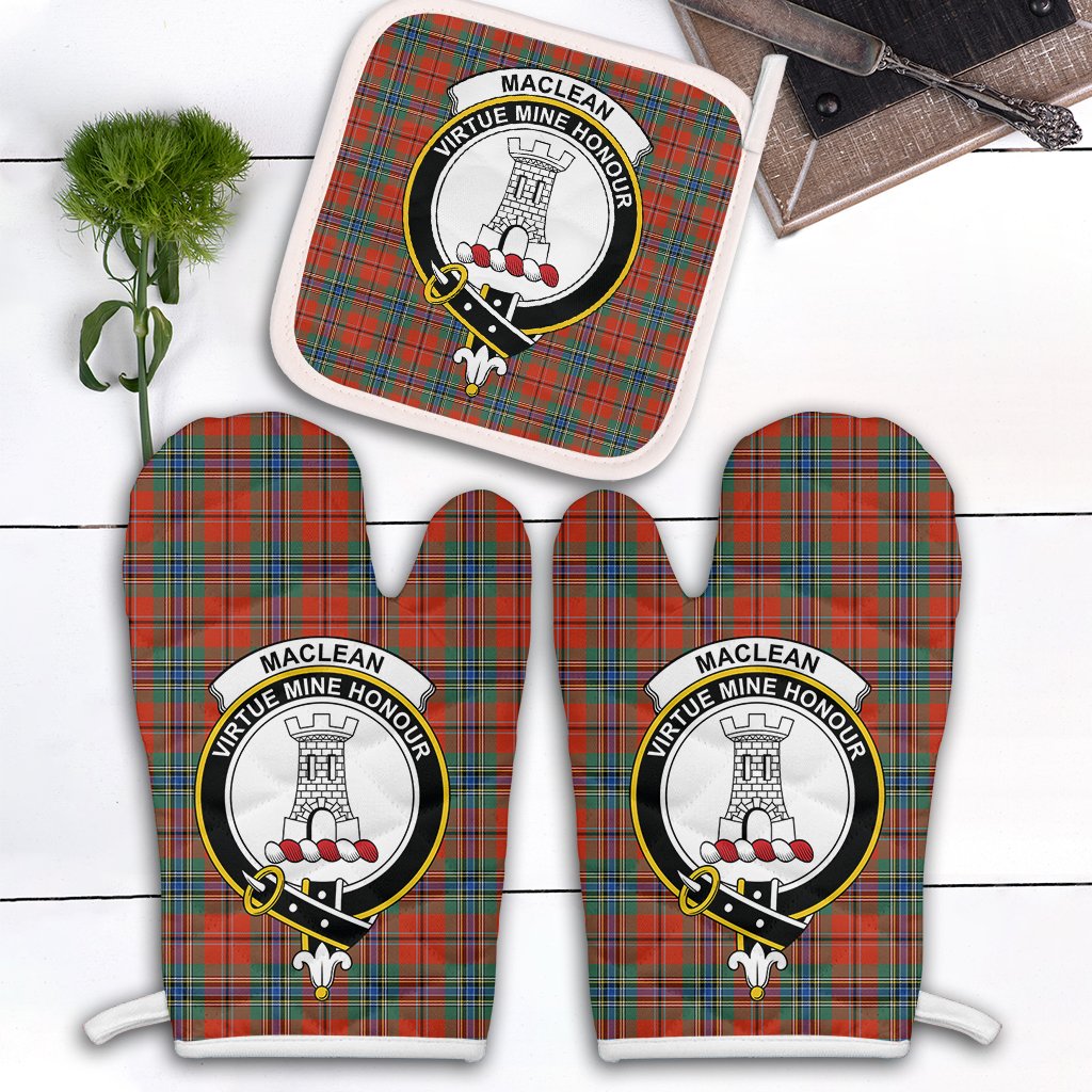 Clan MacLean Of Duart Ancient Tartan Crest Oven Mitt And Pot Holder (2 Oven Mitts + 1 Pot Holder) BD66 Clan Borthwick Tartan Today   