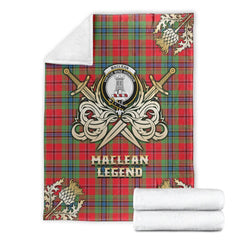 Clan MacLean of Duart Modern Tartan Gold Courage Symbol Blanket WH85 Clan Hall Tartan Today   