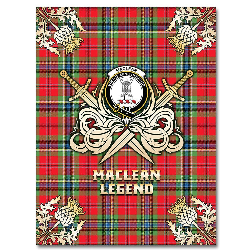 Clan MacLean of Duart Modern Tartan Gold Courage Symbol Blanket WH85 Clan Hall Tartan Today   