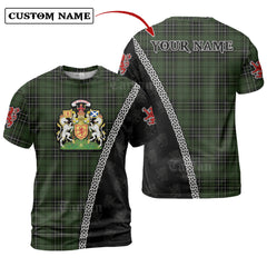 MacLean Hunting Tartan Shirt with Scotland Coat of Arms & Custom Name OE45