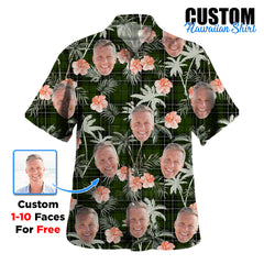 Clan MacLean Hunting Tartan Custom Face Hawaiian Shirt – Unisex Gift for Family Members, Summer Party TL27 MacLean Hunting Tartan Tartan Hawaii Shirt