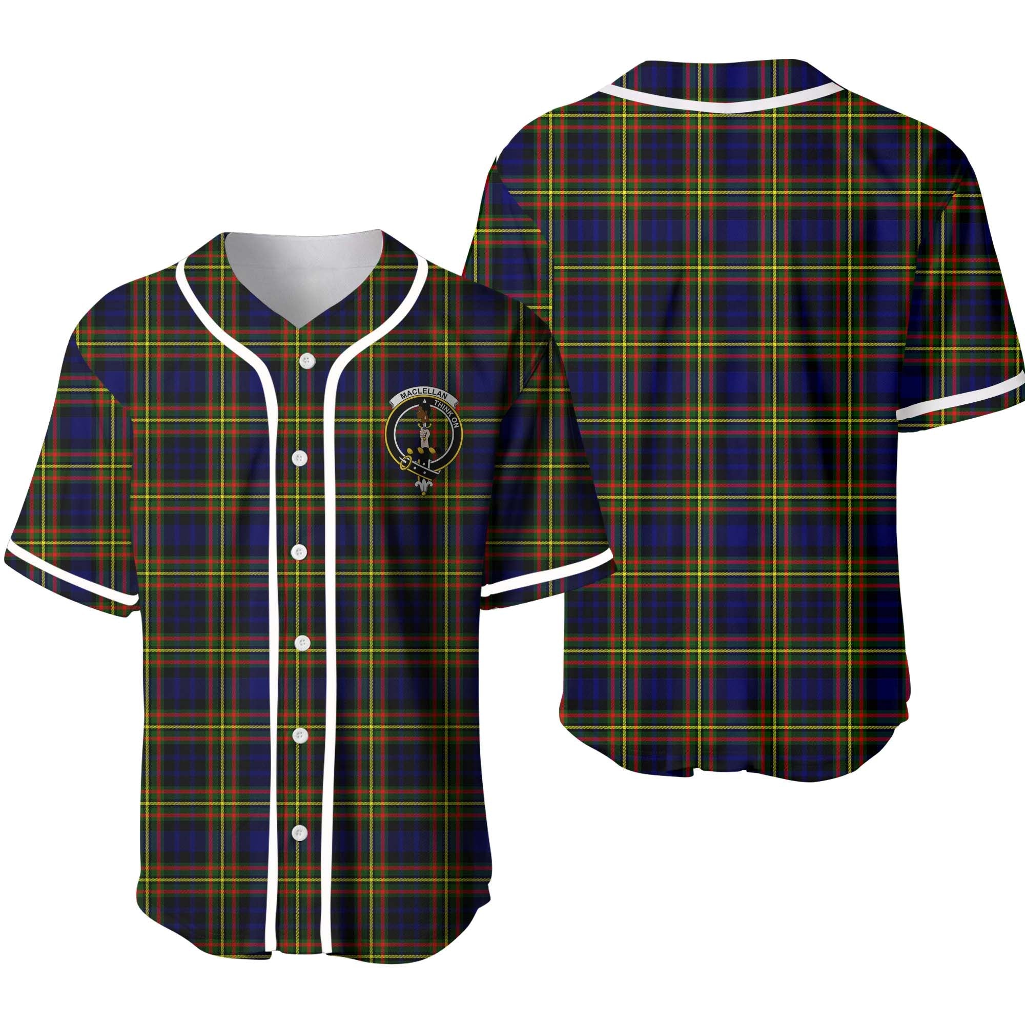 Clan MacLellan Tartan Unisex Baseball Jersey PV99WH81 Clan Hall Tartan Today   