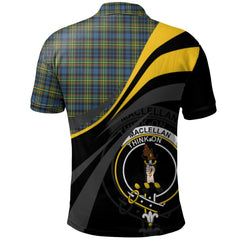 Clan MacLellan Ancient Tartan Polo Shirt - Royal Coat Of Arms Style TE46 MacLellan Ancient Tartan Tartan Polo   