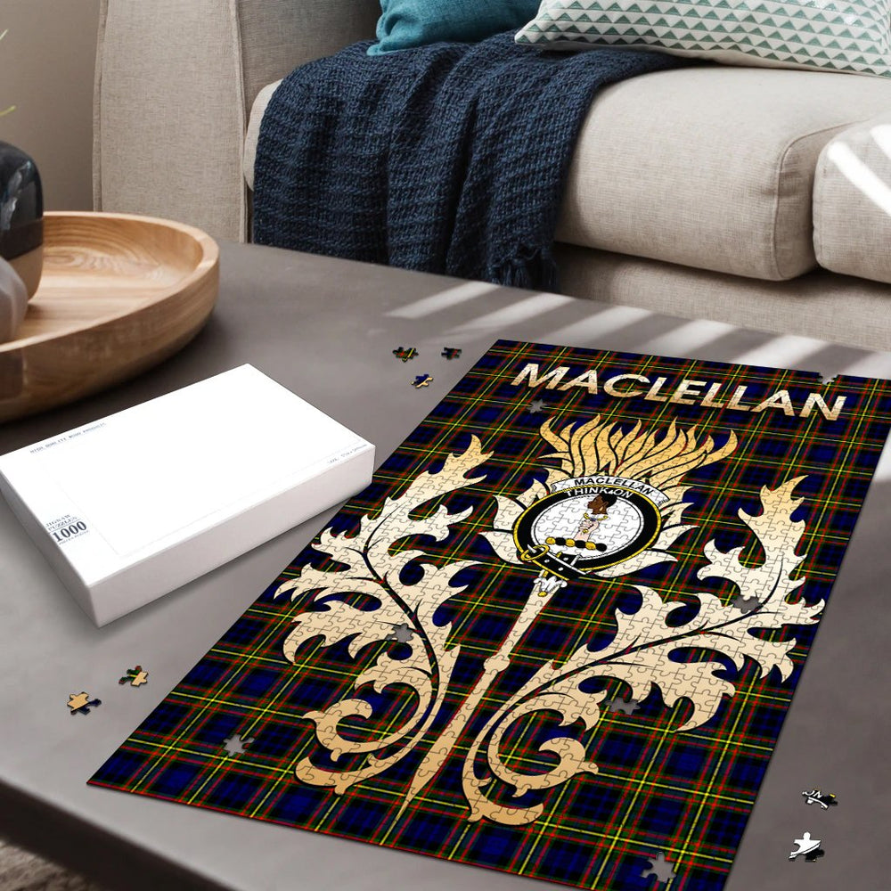 Clan MacLellan Modern Tartan Crest Thistle Jigsaw Puzzles Gift For Family YK43 Clan Borthwick Tartan Today   