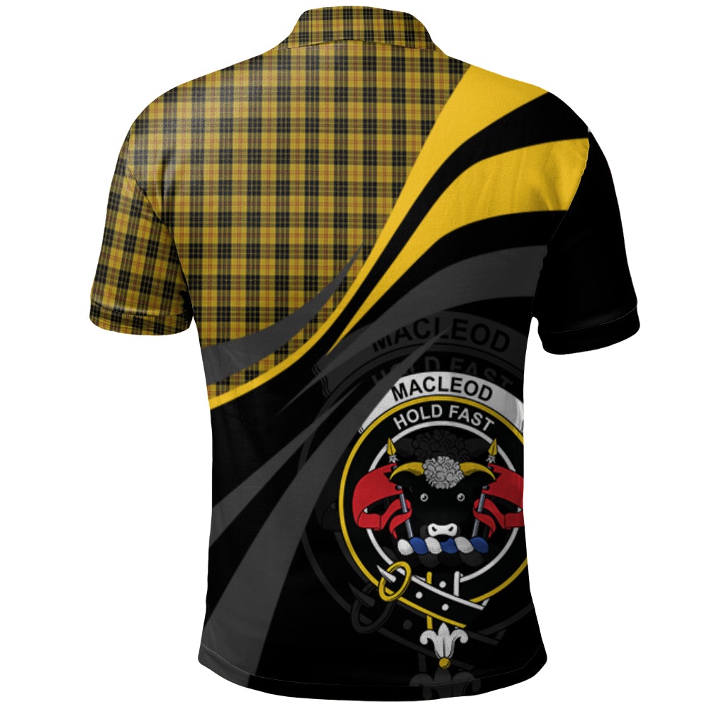 Clan MacLeod Tartan Polo Shirt - Royal Coat Of Arms Style DF13 MacLeod Tartan Tartan Polo   