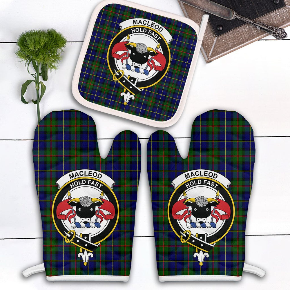 Clan MacLeod Of Harris Modern Tartan Crest Oven Mitt And Pot Holder (2 Oven Mitts + 1 Pot Holder) UW49 Clan Borthwick Tartan Today   