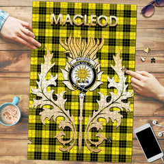 Clan MacLeod of Lewis Modern Tartan Crest Thistle Jigsaw Puzzles Gift For Family QX54 Clan Borthwick Tartan Today   
