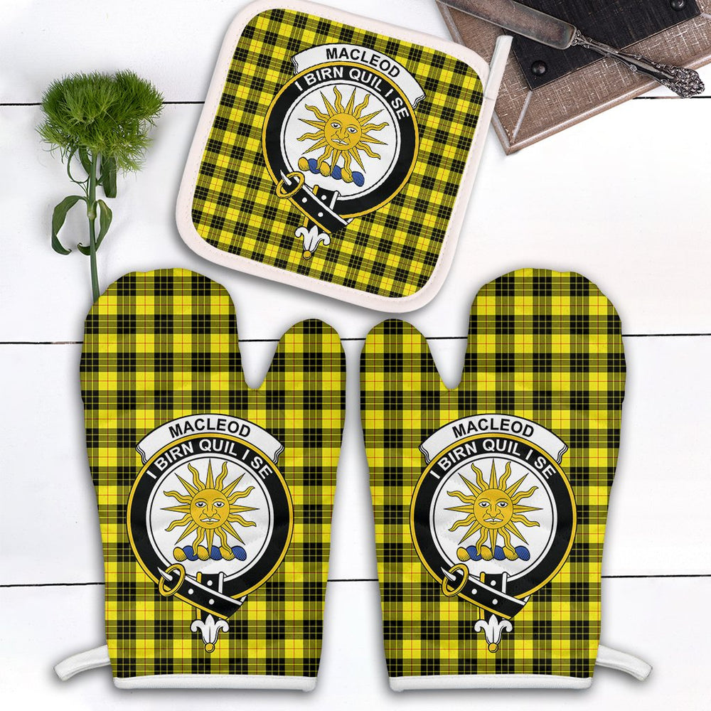Clan MacLeod Of Lewis Modern Tartan Crest Oven Mitt And Pot Holder (2 Oven Mitts + 1 Pot Holder) NZ34 Clan Borthwick Tartan Today   