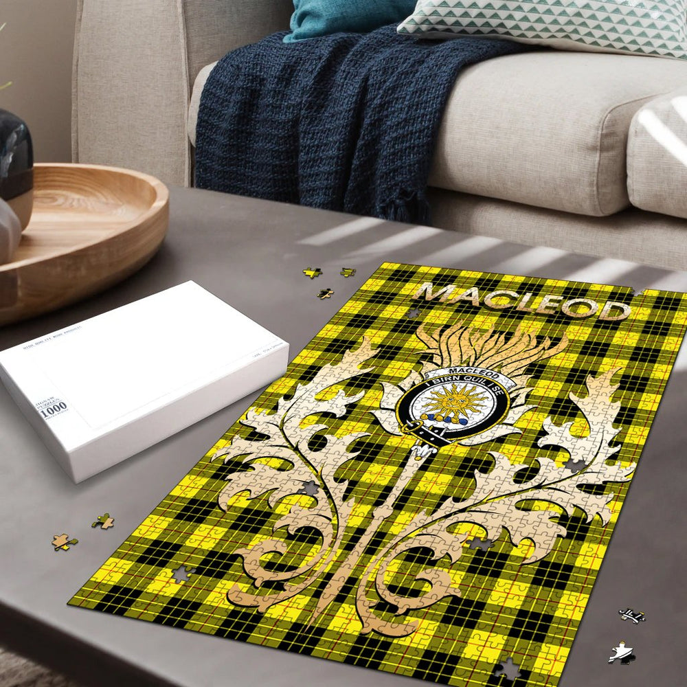 Clan MacLeod of Lewis Modern Tartan Crest Thistle Jigsaw Puzzles Gift For Family QX54 Clan Borthwick Tartan Today   