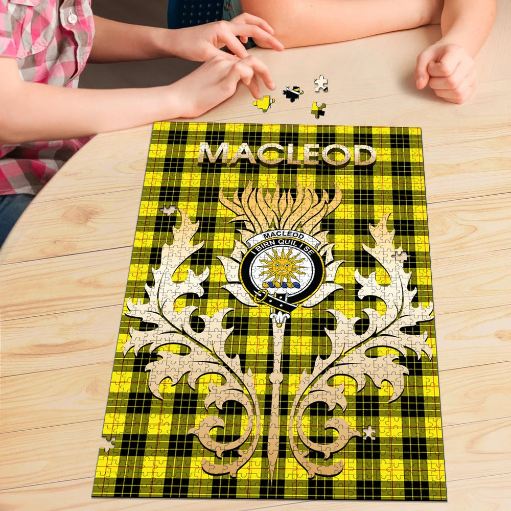 Clan MacLeod of Lewis Modern Tartan Crest Thistle Jigsaw Puzzles Gift For Family QX54 Clan Borthwick Tartan Today   