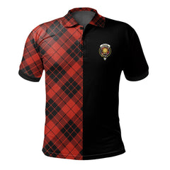 Clan MacLeod of Raasay Tartan Polo Shirt Half of Me - Cross Style CG82 MacLeod of Raasay Tartan Tartan Polo   