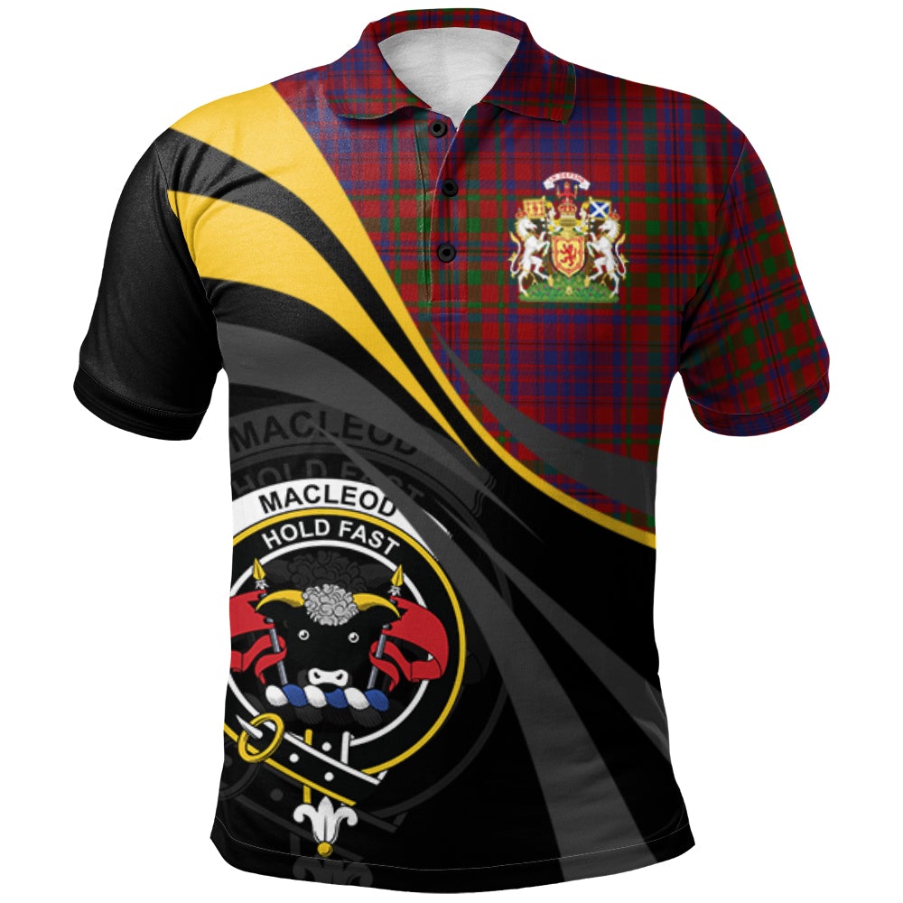 Clan MacLeod of Tullibardine Tartan Polo Shirt - Royal Coat Of Arms Style ZG85 MacLeod of Tullibardine Tartan Tartan Polo   