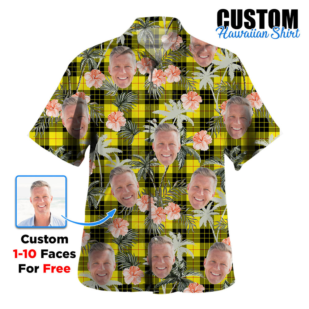 Clan MacLeod of Lewis Modern Tartan Custom Face Hawaiian Shirt – Unisex Gift for Family Members, Summer Party CO43 MacLeod of Lewis Modern Tartan Tartan Hawaii Shirt