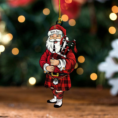 Personalized Clan MacLeod of Raasay Modern Clan Crest Tartan Santa Ornament – Custom Acrylic Christmas Decoration RZ46