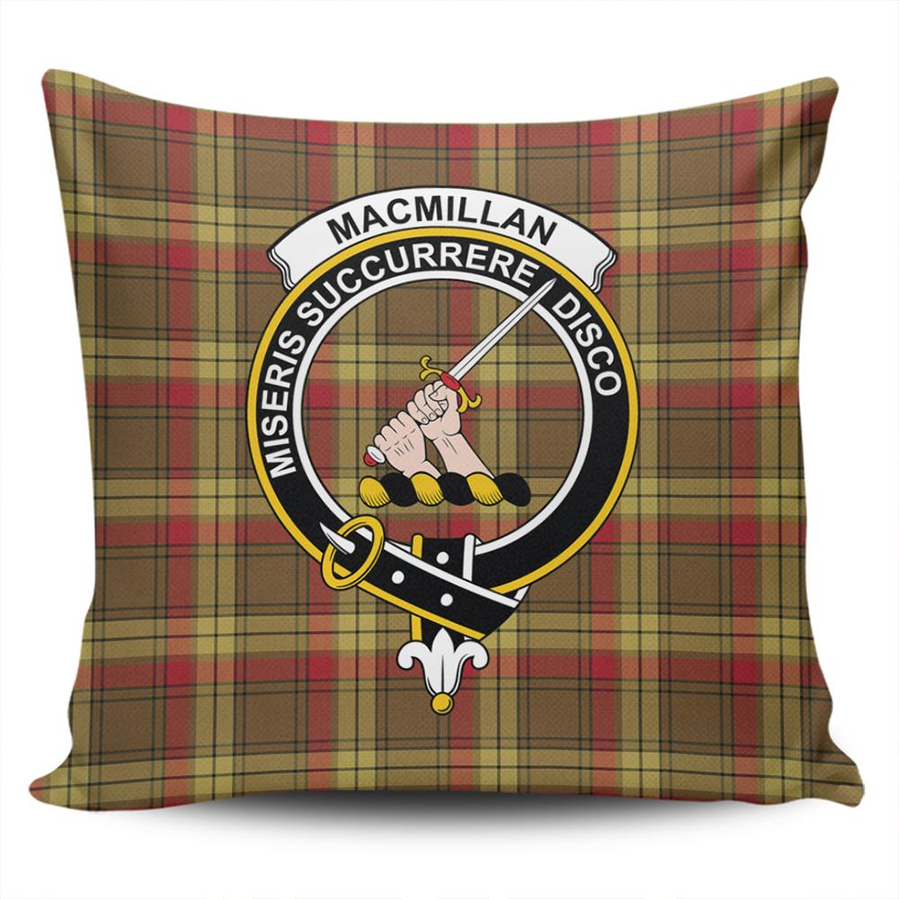 Clan MacMillan Old Weathered Tartan Crest Pillow Cover TD70 Clan MacMillan Tartan Today   