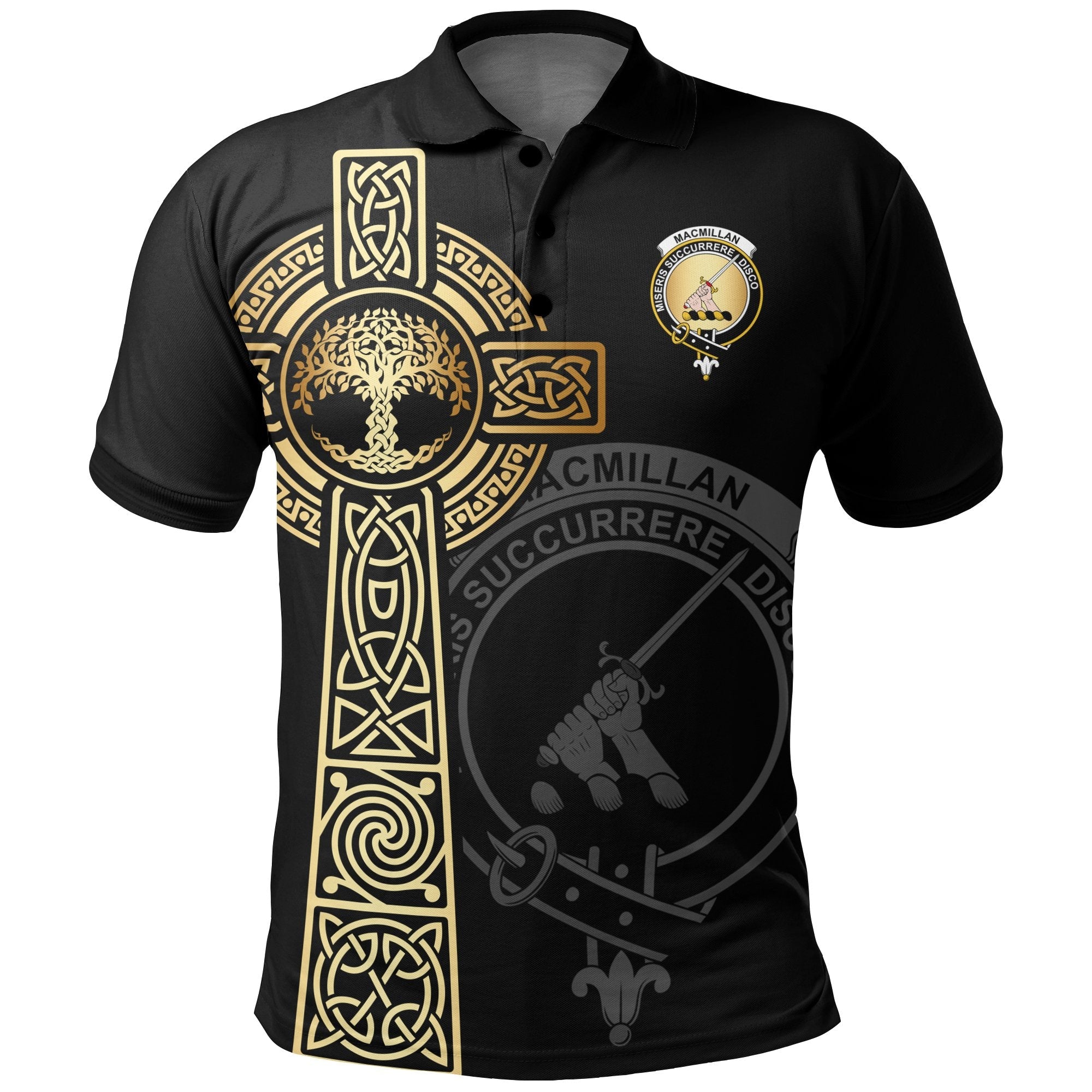 Clan MacMillan Clan Unisex Polo Shirt - Celtic Tree Of Life JC52 MacMillan Tartan Tartan Polo   