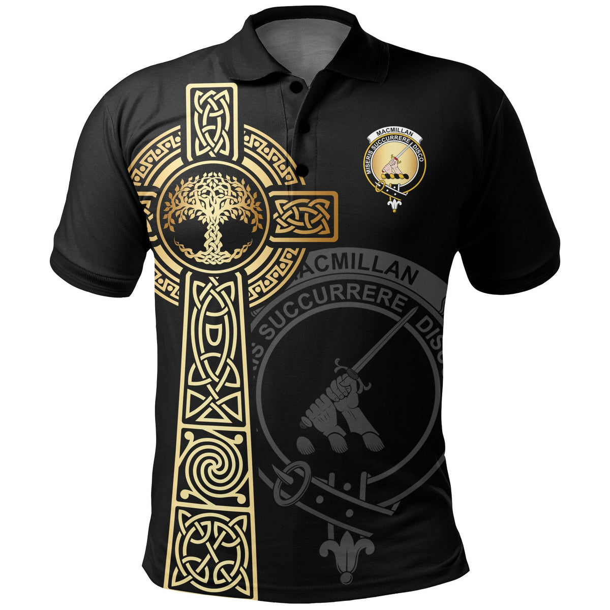 Clan MacMillan Clan Unisex Polo Shirt - Celtic Tree Of Life JC52 MacMillan Tartan Tartan Polo   