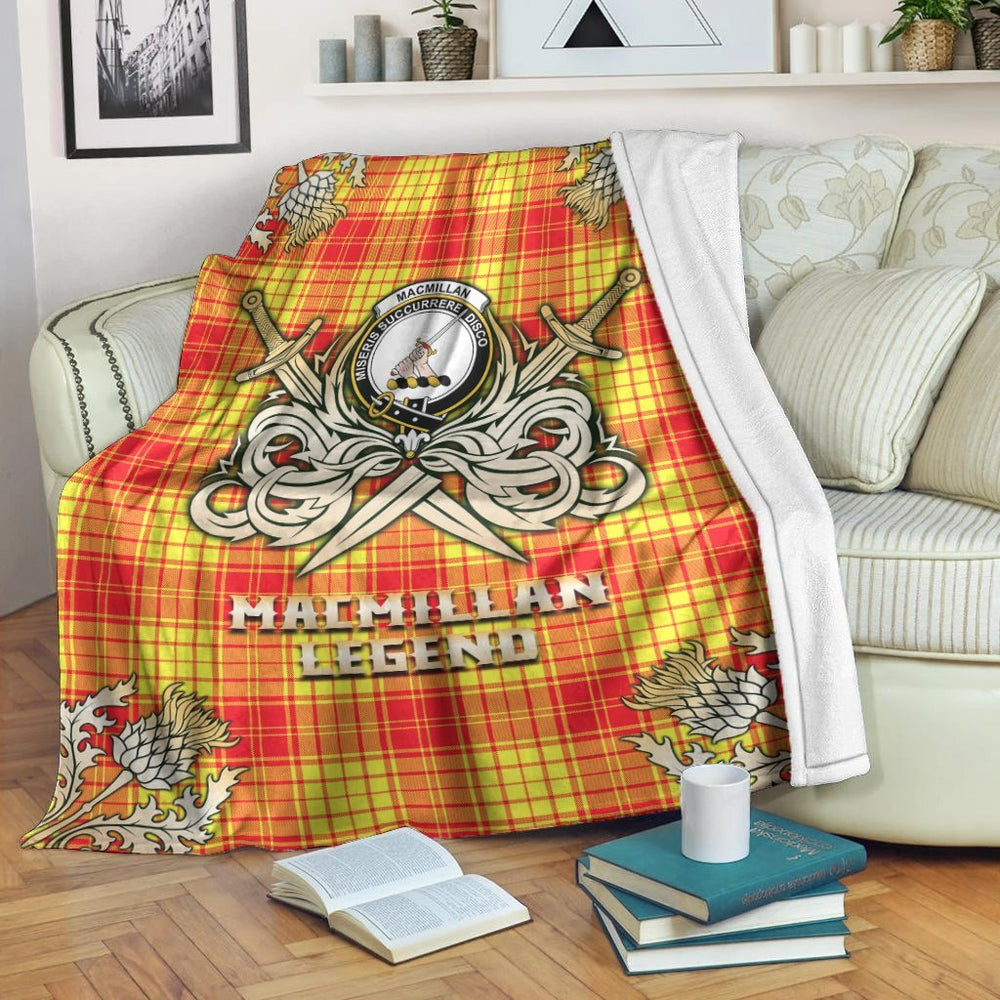 Clan MacMillan Tartan Gold Courage Symbol Blanket NI62 Clan MacMillan Tartan Today   