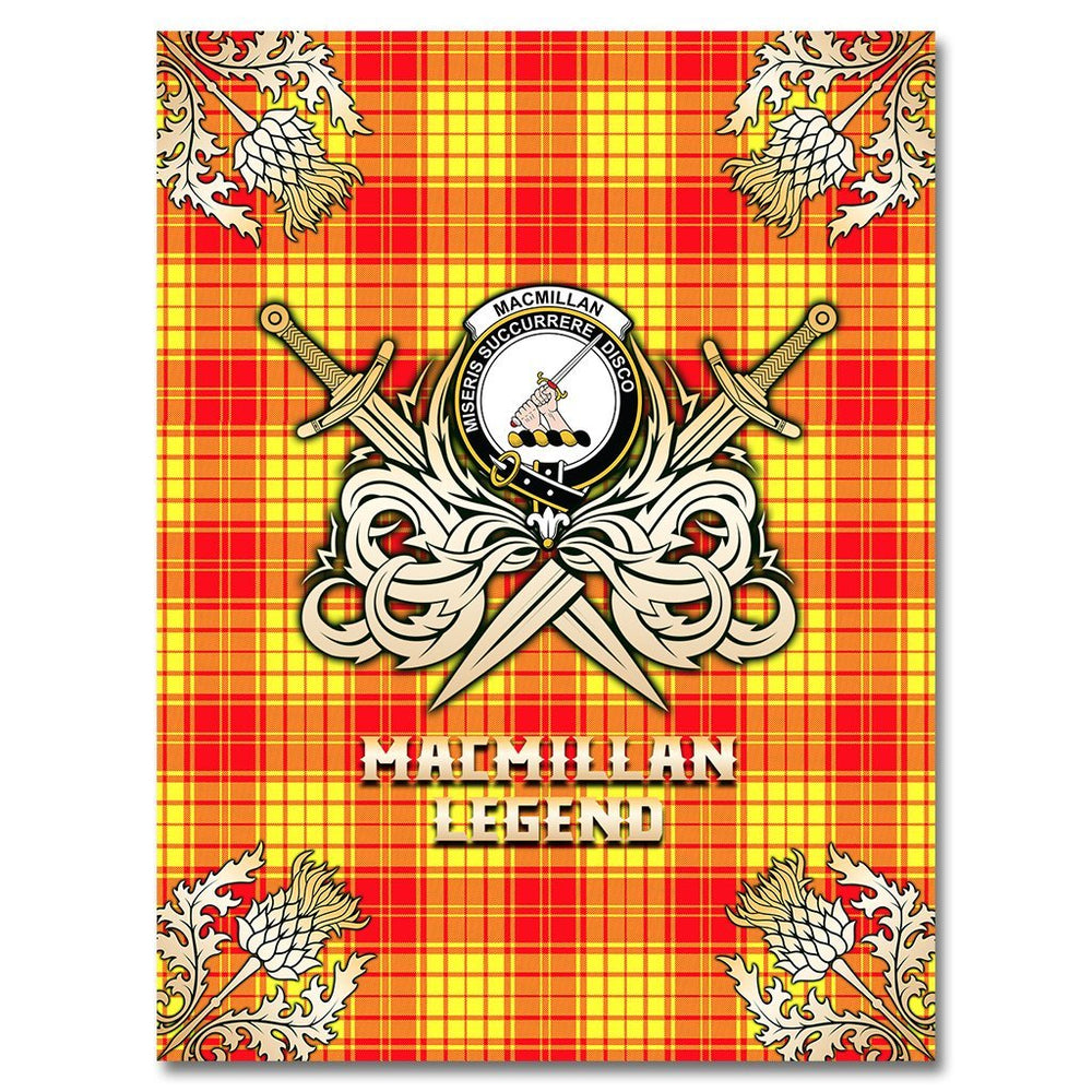 Clan MacMillan Tartan Gold Courage Symbol Blanket NI62 Clan MacMillan Tartan Today   