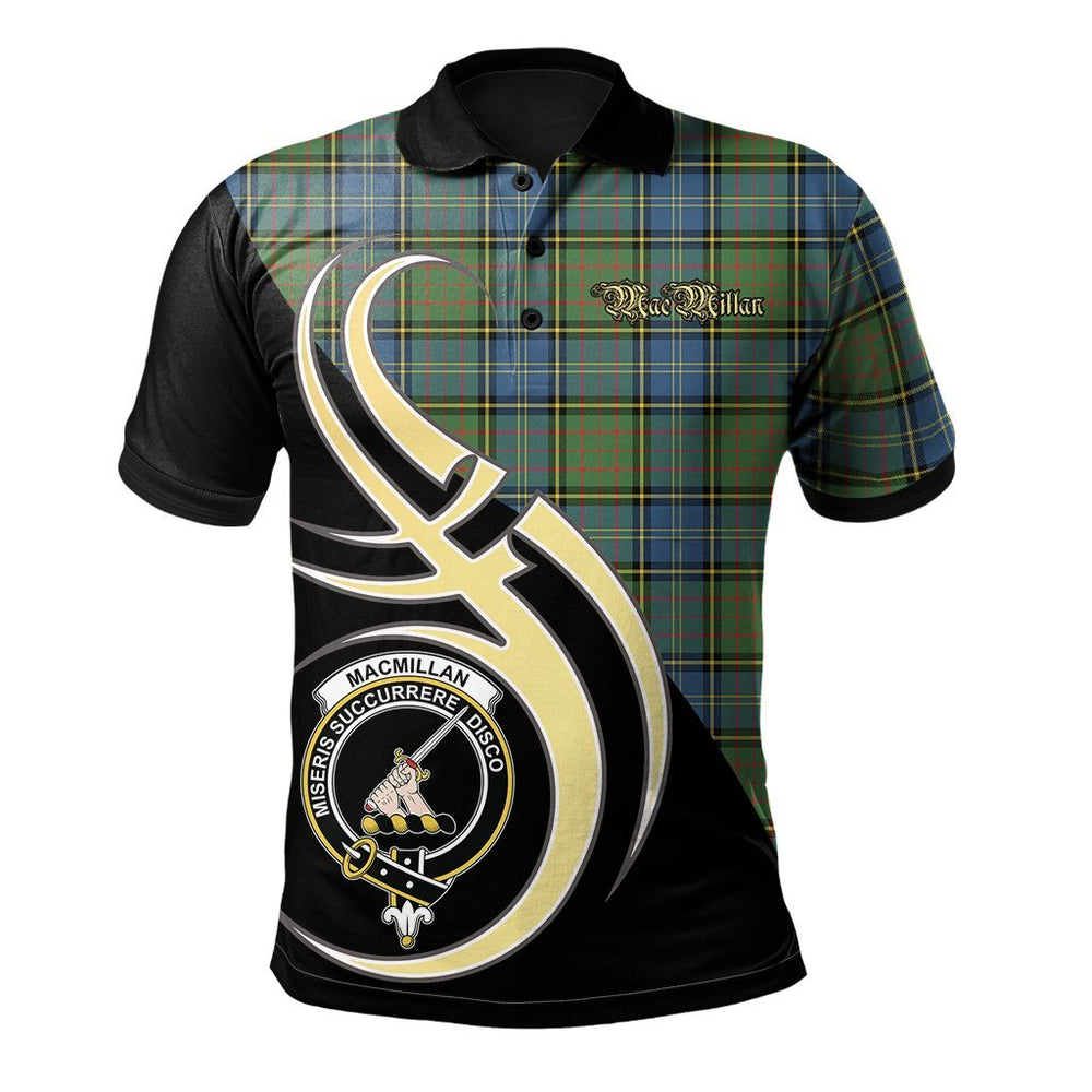 Clan MacMillan Hunting Ancient Tartan Polo Shirt - Believe In Me Style YQ91 MacMillan Hunting Ancient Tartan Tartan Polo   