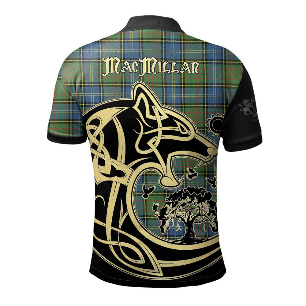 Clan MacMillan Hunting Ancient Tartan Polo Shirt Viking Wolf RS16 MacMillan Hunting Ancient Tartan Tartan Polo   