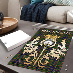 Clan MacMillan Hunting Modern Tartan Crest Thistle Jigsaw Puzzles Gift For Family VW27 Clan MacMillan Tartan Today   