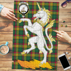 Clan MacMillan Old Ancient Tartan Crest Unicorn Scotland Jigsaw Puzzles Gift For Family OE39 Clan MacMillan Tartan Today   