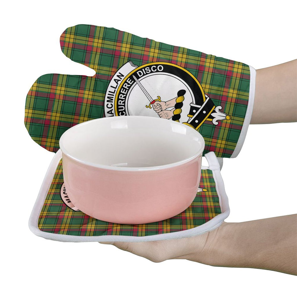 Clan MacMillan Old Ancient Tartan Crest Oven Mitt And Pot Holder (2 Oven Mitts + 1 Pot Holder) DA78 Clan MacMillan Tartan Today   