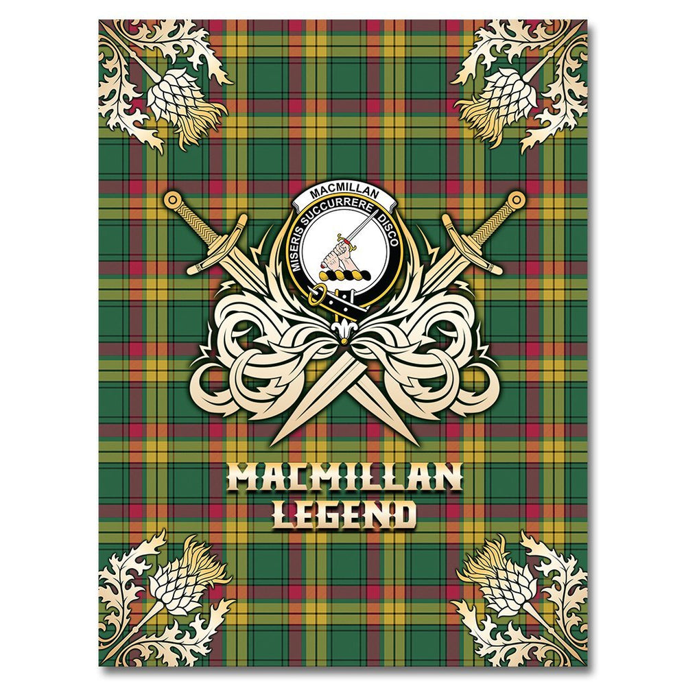 Clan MacMillan Old Ancient Tartan Gold Courage Symbol Blanket RF65 Clan MacMillan Tartan Today   