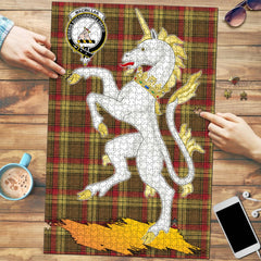 Clan MacMillan Old Weathered Tartan Crest Unicorn Scotland Jigsaw Puzzles Gift For Family AW57 Clan MacMillan Tartan Today   