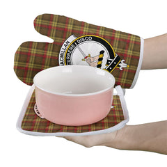 Clan MacMillan Old Weathered Tartan Crest Oven Mitt And Pot Holder (2 Oven Mitts + 1 Pot Holder) IP71 Clan MacMillan Tartan Today   