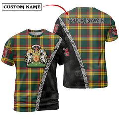 MacMillan Old Modern Tartan Shirt with Scotland Coat of Arms & Custom Name EG12