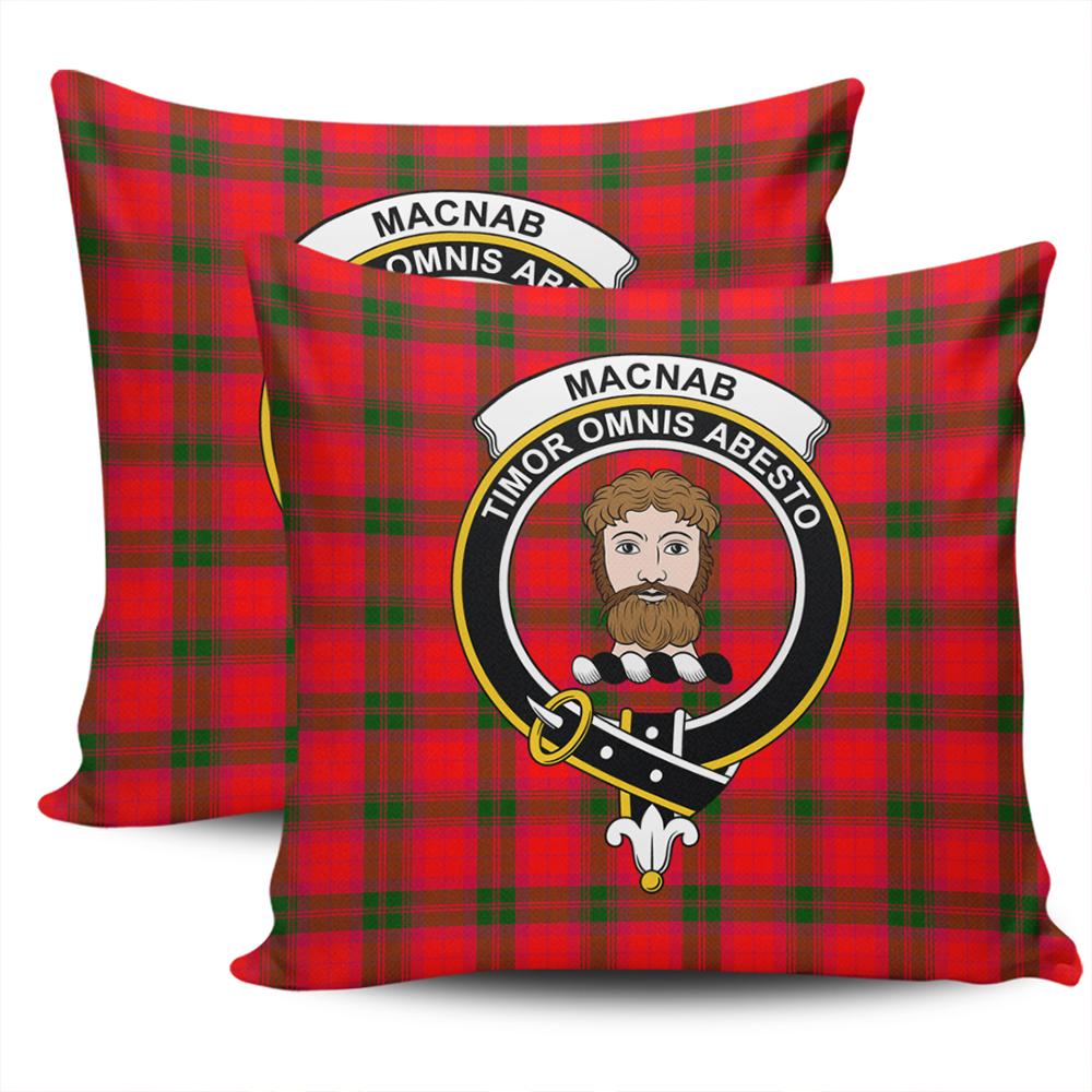 Clan MacNab Modern Tartan Crest Pillow Cover BV53 Clan MacNab Tartan Today   