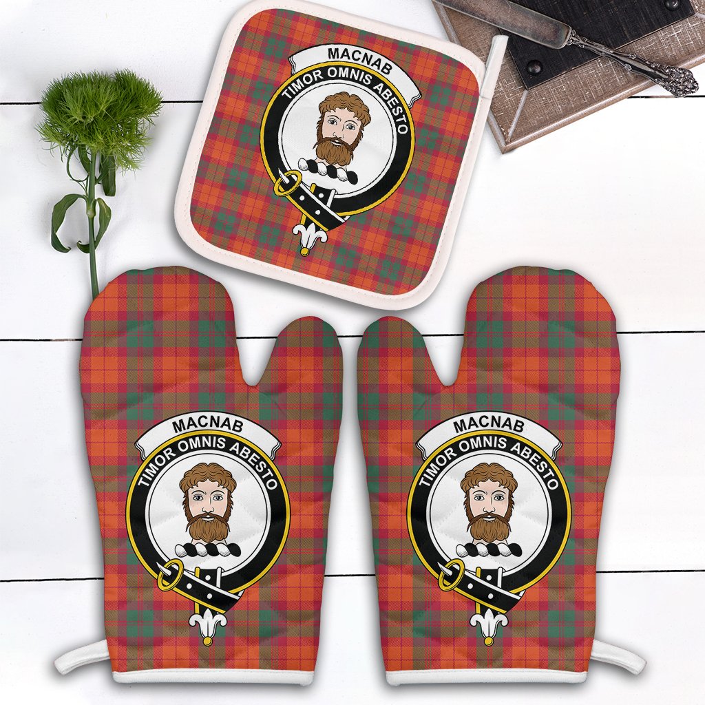 Clan MacNab Ancient Tartan Crest Oven Mitt And Pot Holder (2 Oven Mitts + 1 Pot Holder) YK85 Clan MacNab Tartan Today   