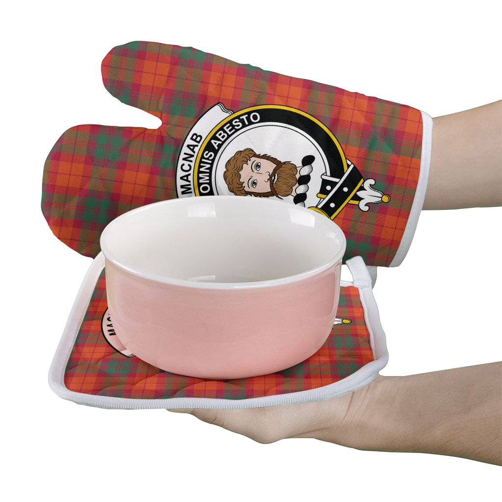 Clan MacNab Ancient Tartan Crest Oven Mitt And Pot Holder (2 Oven Mitts + 1 Pot Holder) YK85 Clan MacNab Tartan Today   