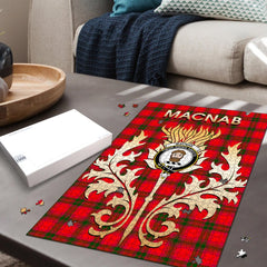 Clan MacNab Modern Tartan Crest Thistle Jigsaw Puzzles Gift For Family GP23 Clan MacNab Tartan Today   