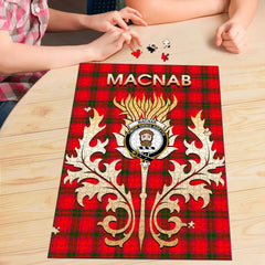 Clan MacNab Modern Tartan Crest Thistle Jigsaw Puzzles Gift For Family GP23 Clan MacNab Tartan Today   