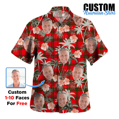 Clan MacNab Modern Tartan Custom Face Hawaiian Shirt – Unisex Gift for Family Members, Summer Party