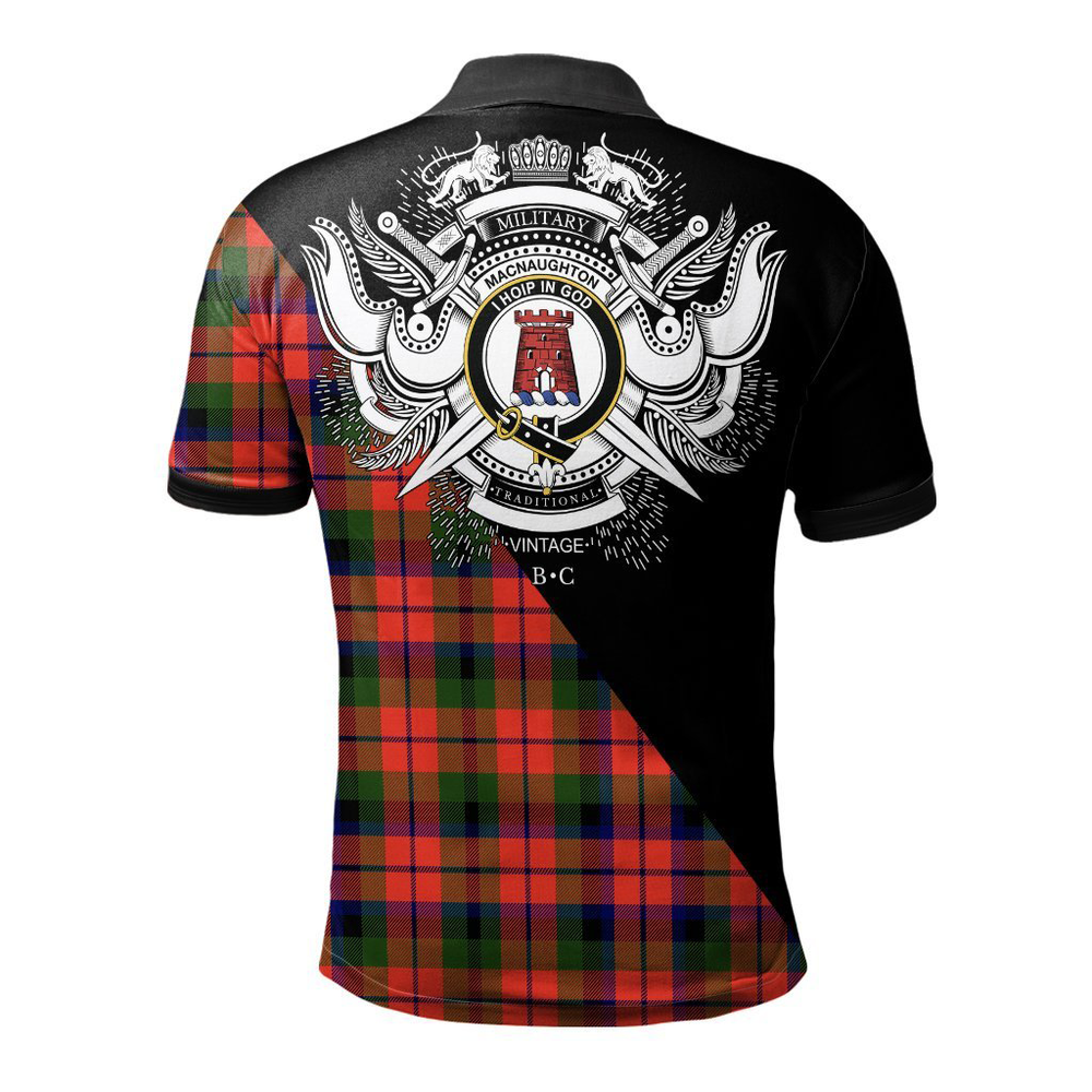 Clan MacNaughton Modern Clan - Military Polo Shirt JL24 MacNaughton Modern Tartan Tartan Polo   
