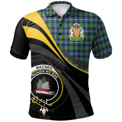 Clan MacNeil of Barra Ancient Tartan Polo Shirt - Royal Coat Of Arms Style VA42 MacNeil of Barra Ancient Tartan Tartan Polo   