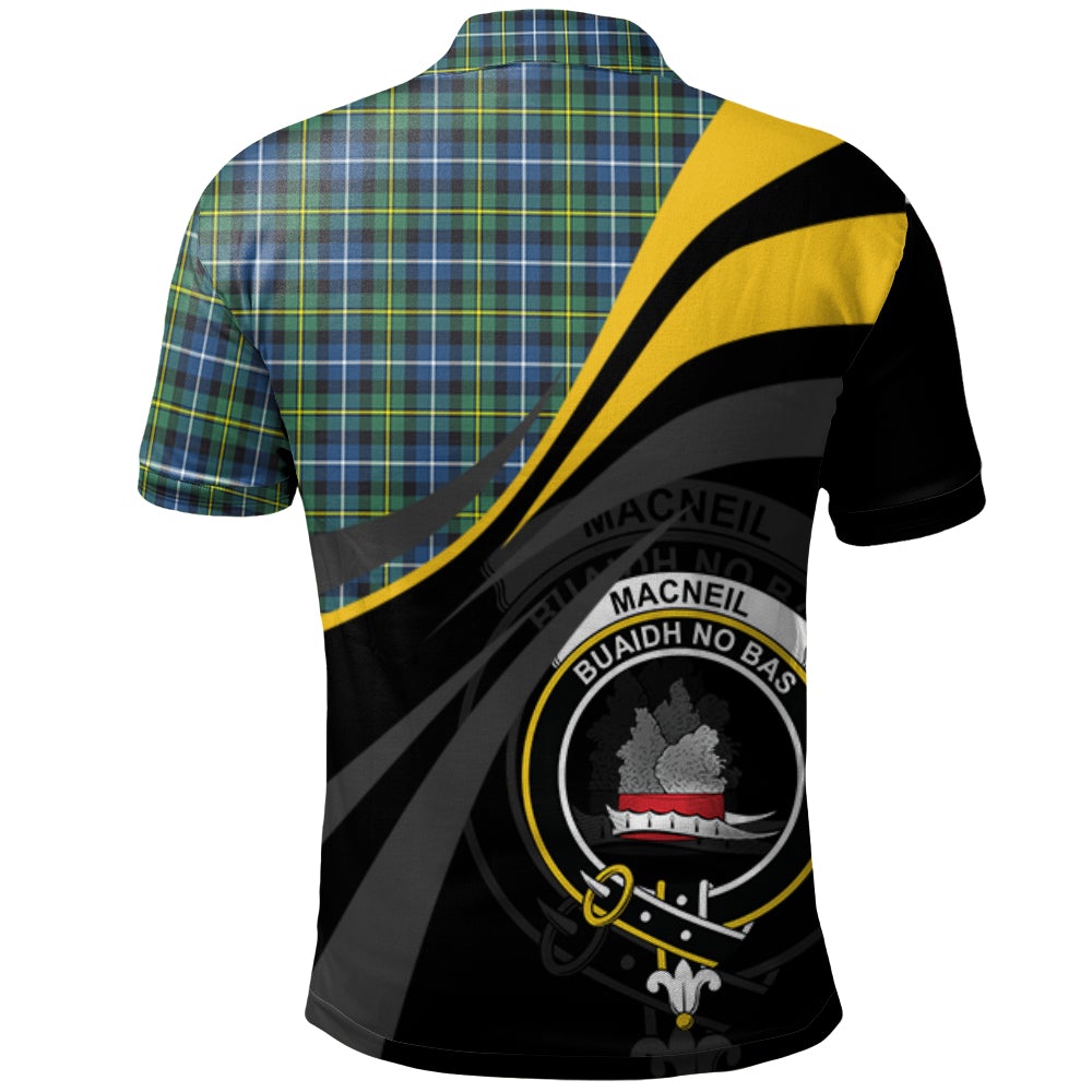 Clan MacNeil of Barra Ancient Tartan Polo Shirt - Royal Coat Of Arms Style VA42 MacNeil of Barra Ancient Tartan Tartan Polo   