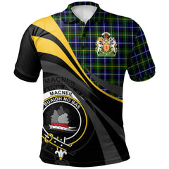 Clan MacNeil of Barra Modern Tartan Polo Shirt - Royal Coat Of Arms Style FB81 MacNeil of Barra Modern Tartan Tartan Polo   