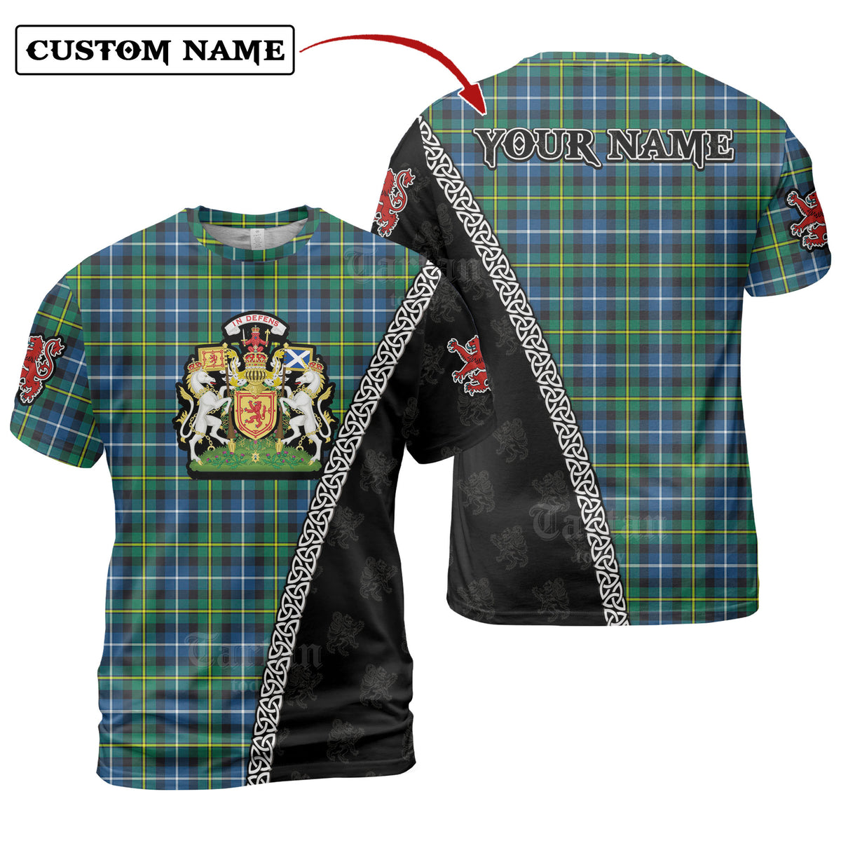 MacNeill of Barra Ancient Tartan Shirt with Scotland Coat of Arms & Custom Name JL52