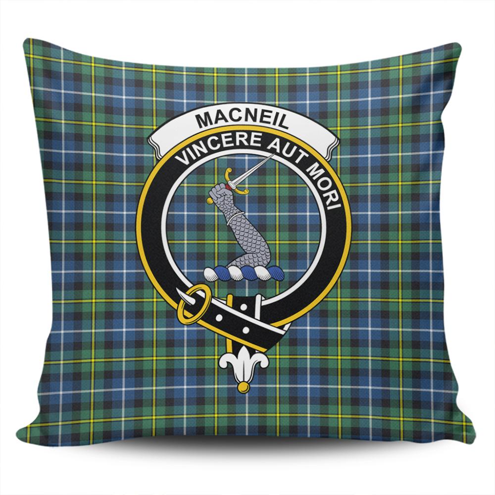 Clan MacNeill of Barra Ancient Tartan Crest Pillow Cover VW62 Clan MacNeil / MacNeill Tartan Today   