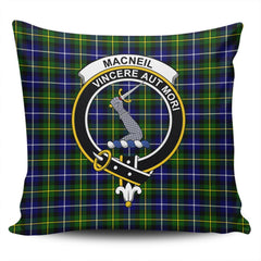 Clan MacNeill of Barra Modern Tartan Crest Pillow Cover JV66 Clan MacNeil / MacNeill Tartan Today   