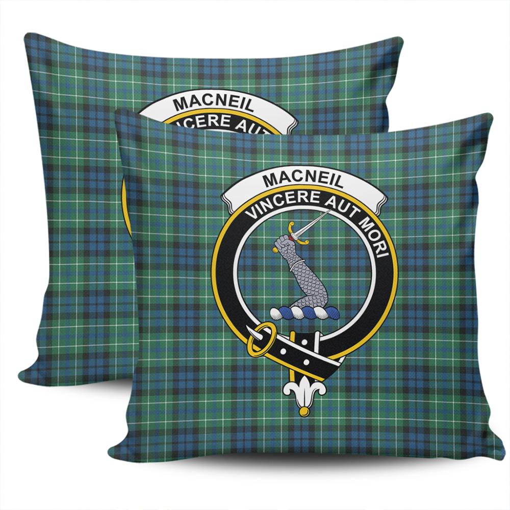 Clan MacNeill of Colonsay Ancient Tartan Crest Pillow Cover CM26 Clan MacNeil / MacNeill Tartan Today   