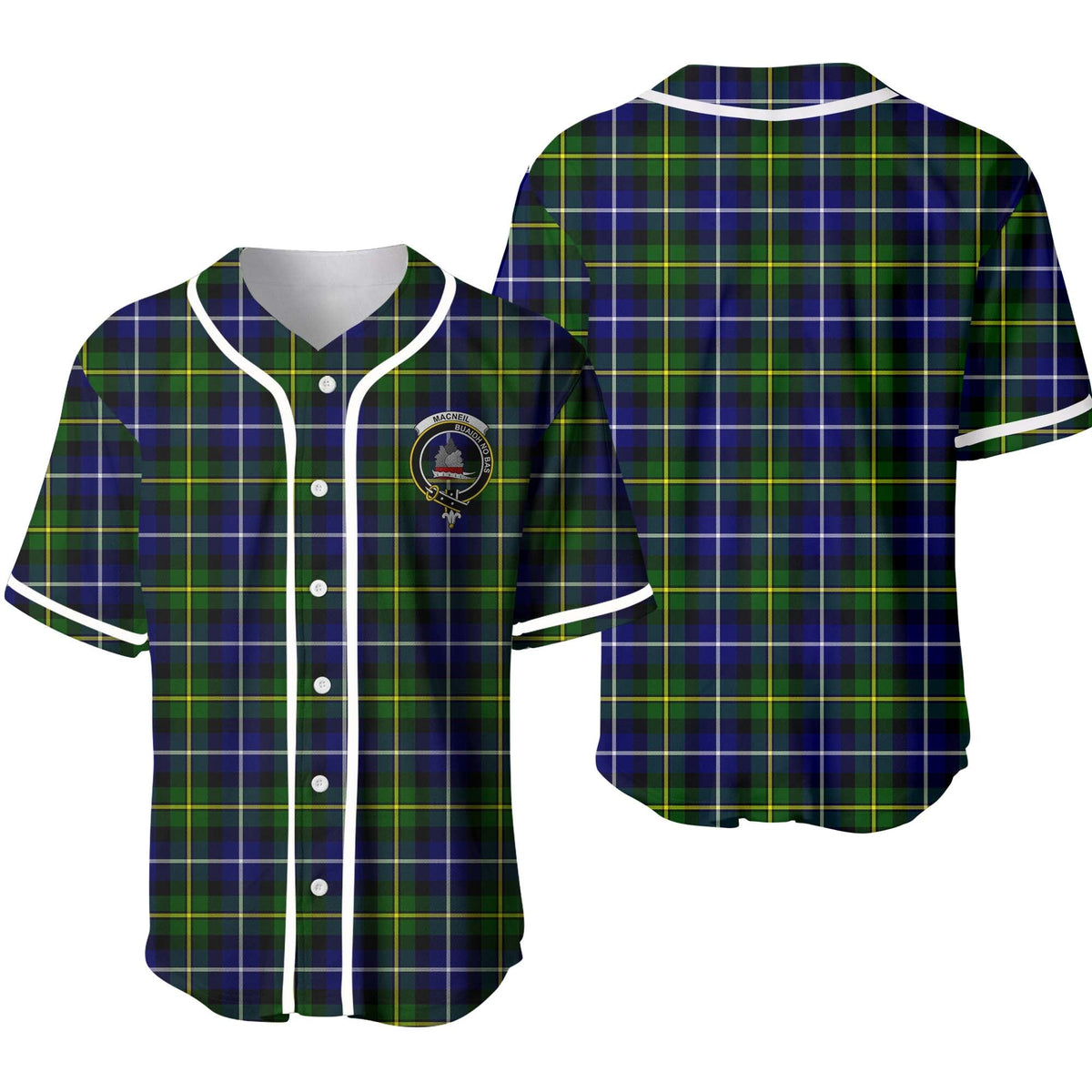 Clan MacNeil of Barra Tartan Unisex Baseball Jersey NY40WP59 Clan MacNeil / MacNeill Tartan Today   